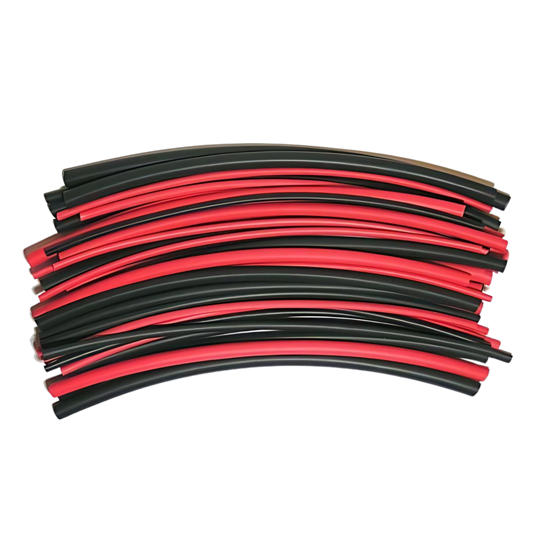 Red & Black Heat Shrink Tube Small-Sizes Kit