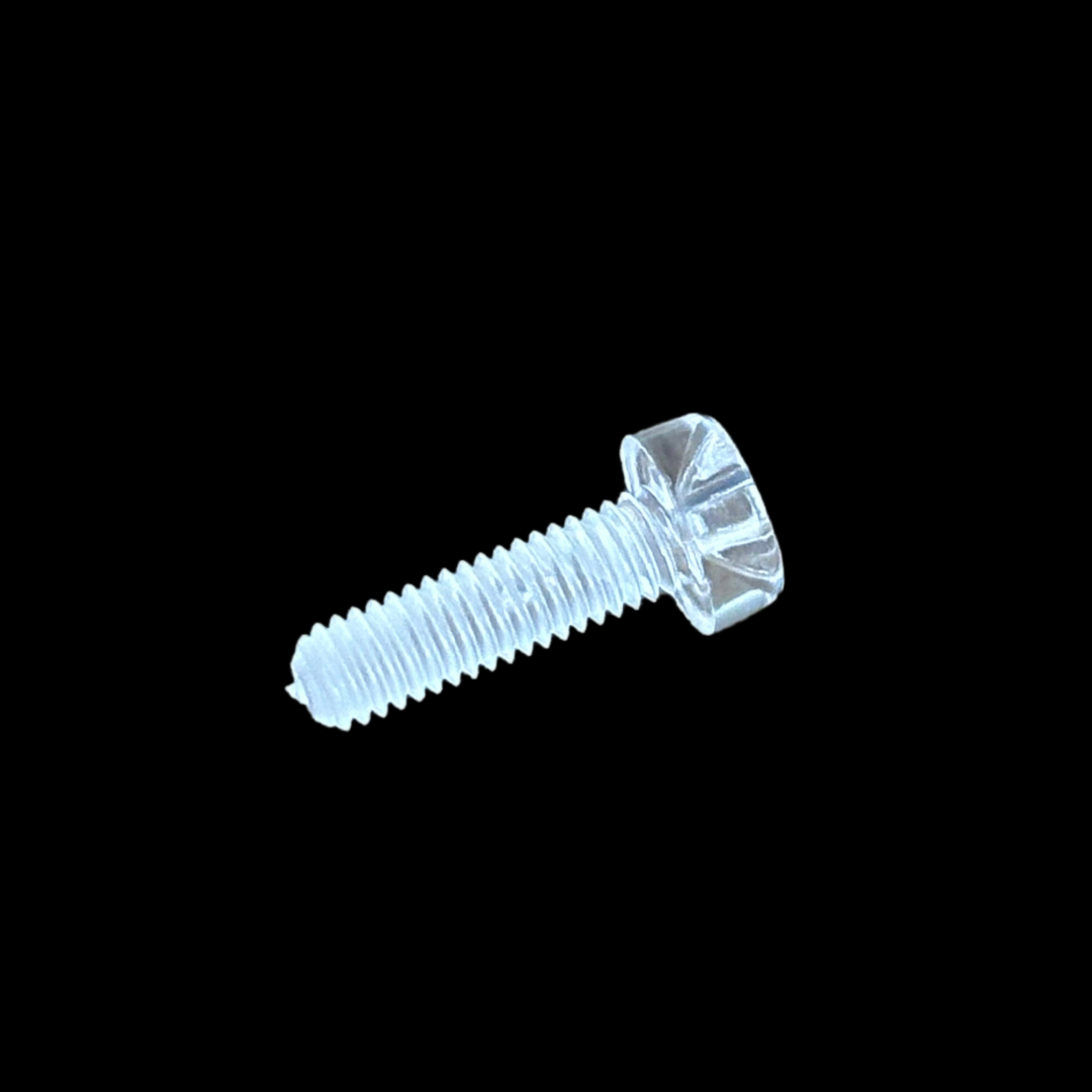 M3 10mm Clear Polycarbonate Machine Screw - Phillips Pan Head