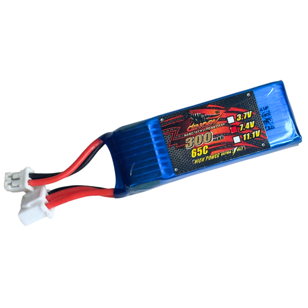 7.4V 300mAh 65C Continuous Discharge LiPo Battery for TinyHawk Drones - JST PH Connector