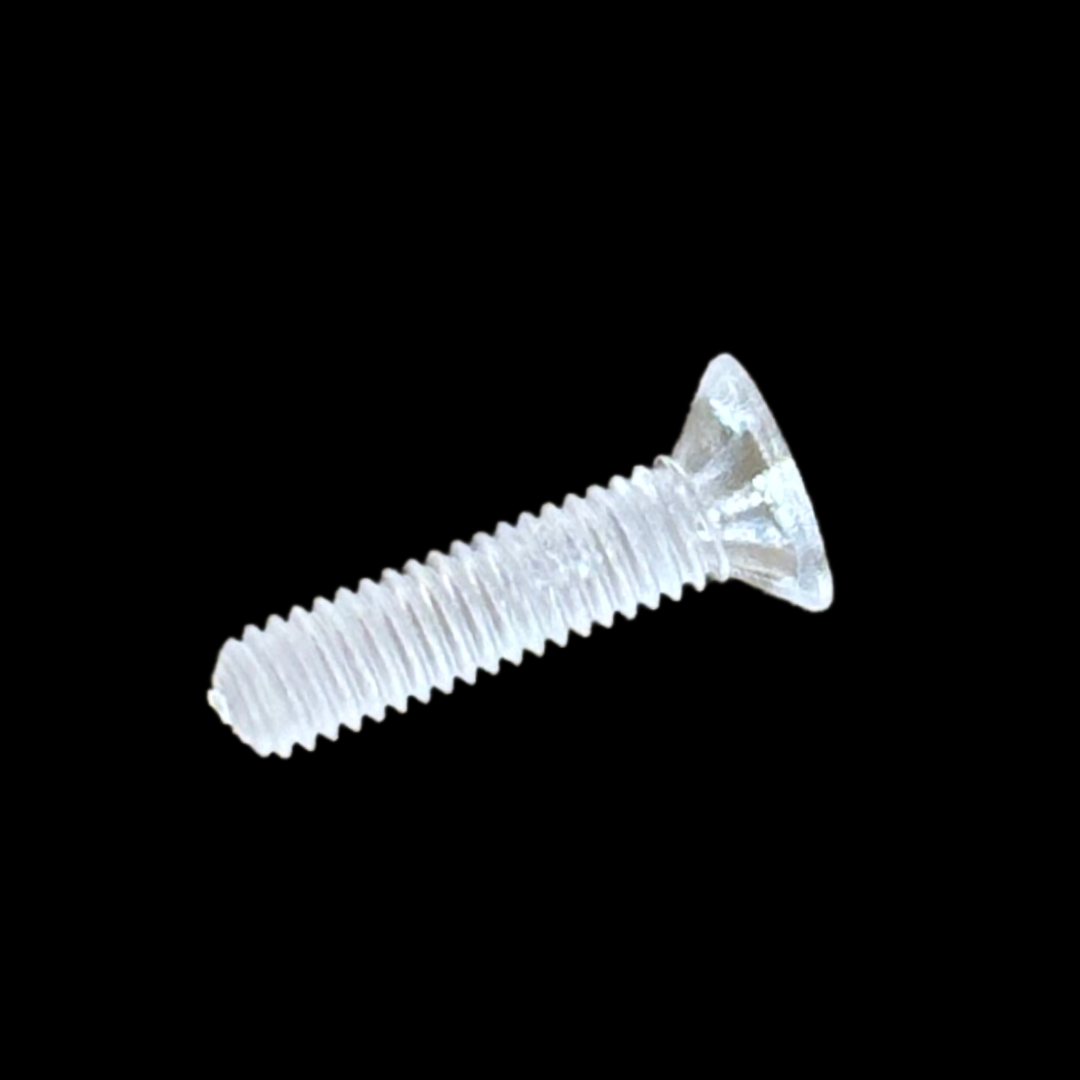 M3 12mm Clear Polycarbonate Machine Screw - Countersunk Phillips Head