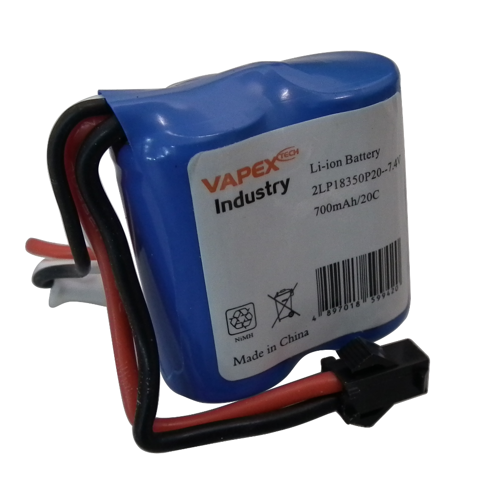7.4V 700mAh Li-ion 18350 Pack Vapex