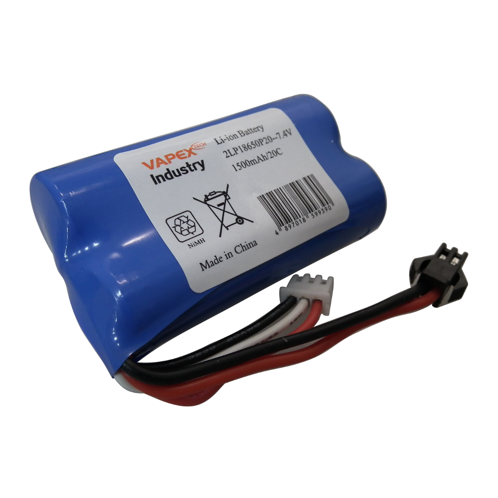 7.4V 1500mAh Li-ion 18650 Pack Vapex