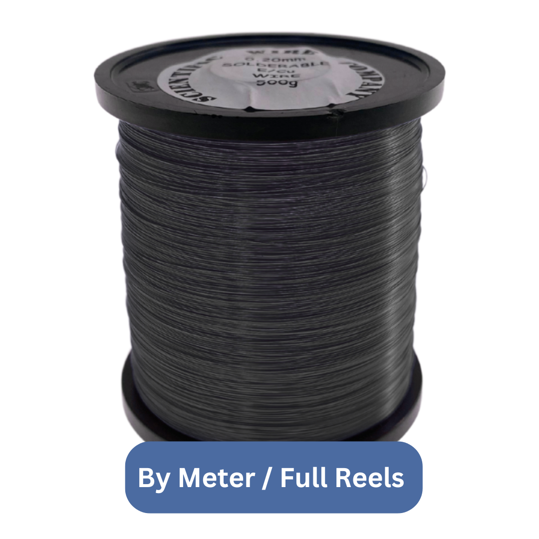 32awg (0.2mm) Super-Fine Solderable Enamelled Copper Connecting Wire - Black - 1m /125m/175m/1800m