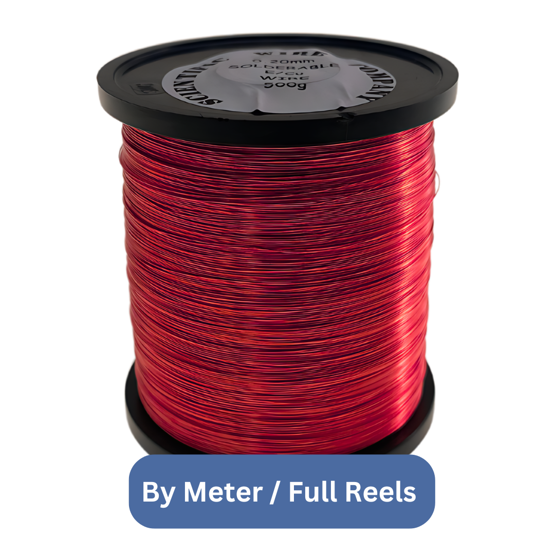 32awg (0.2mm) Super-Fine Solderable Enamelled Copper Connecting Wire - Red - 1m/ 125m /175m /1800m
