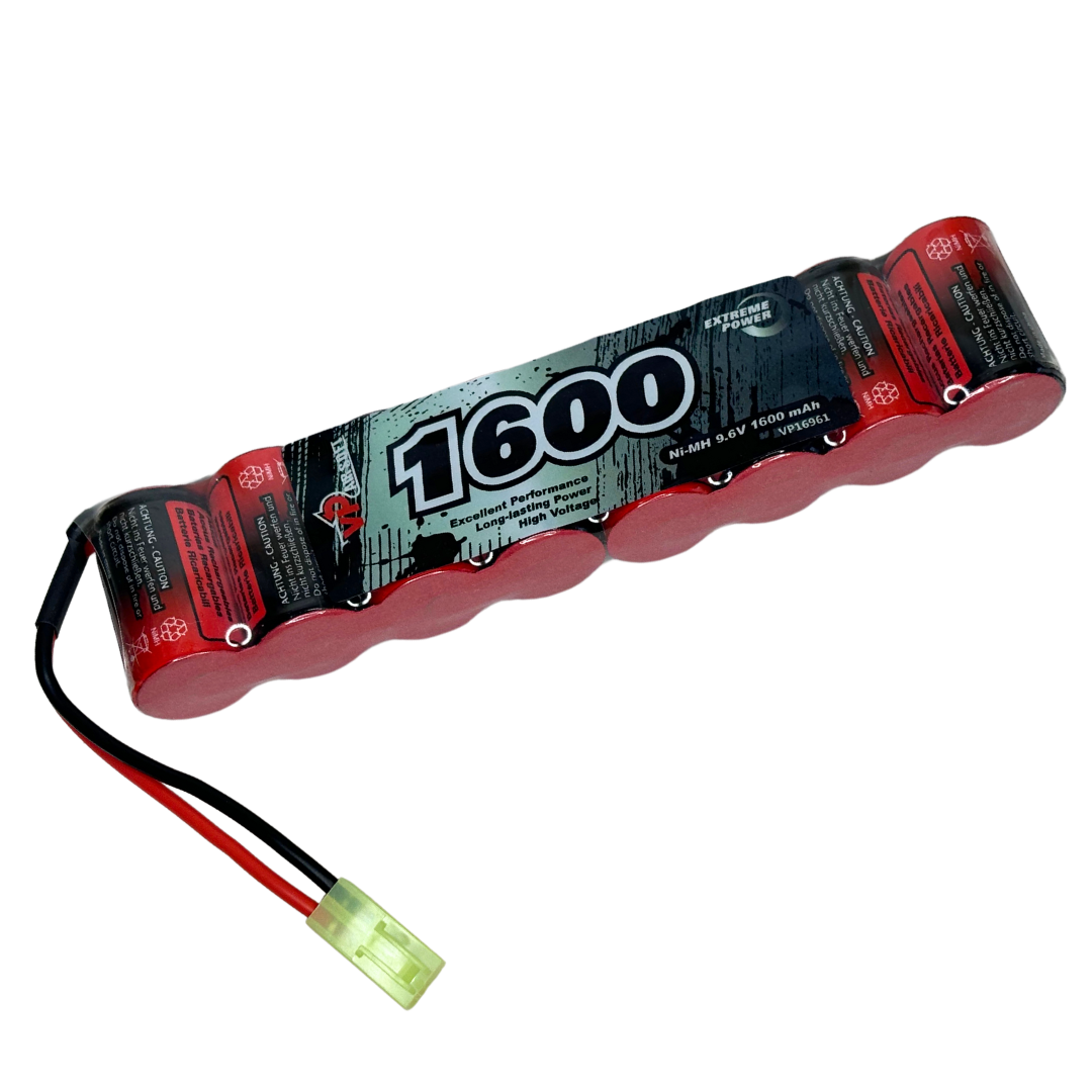 9.6V 1600mAh 2/3A NiMH Mini Battery Pack. (8 cells side by side)