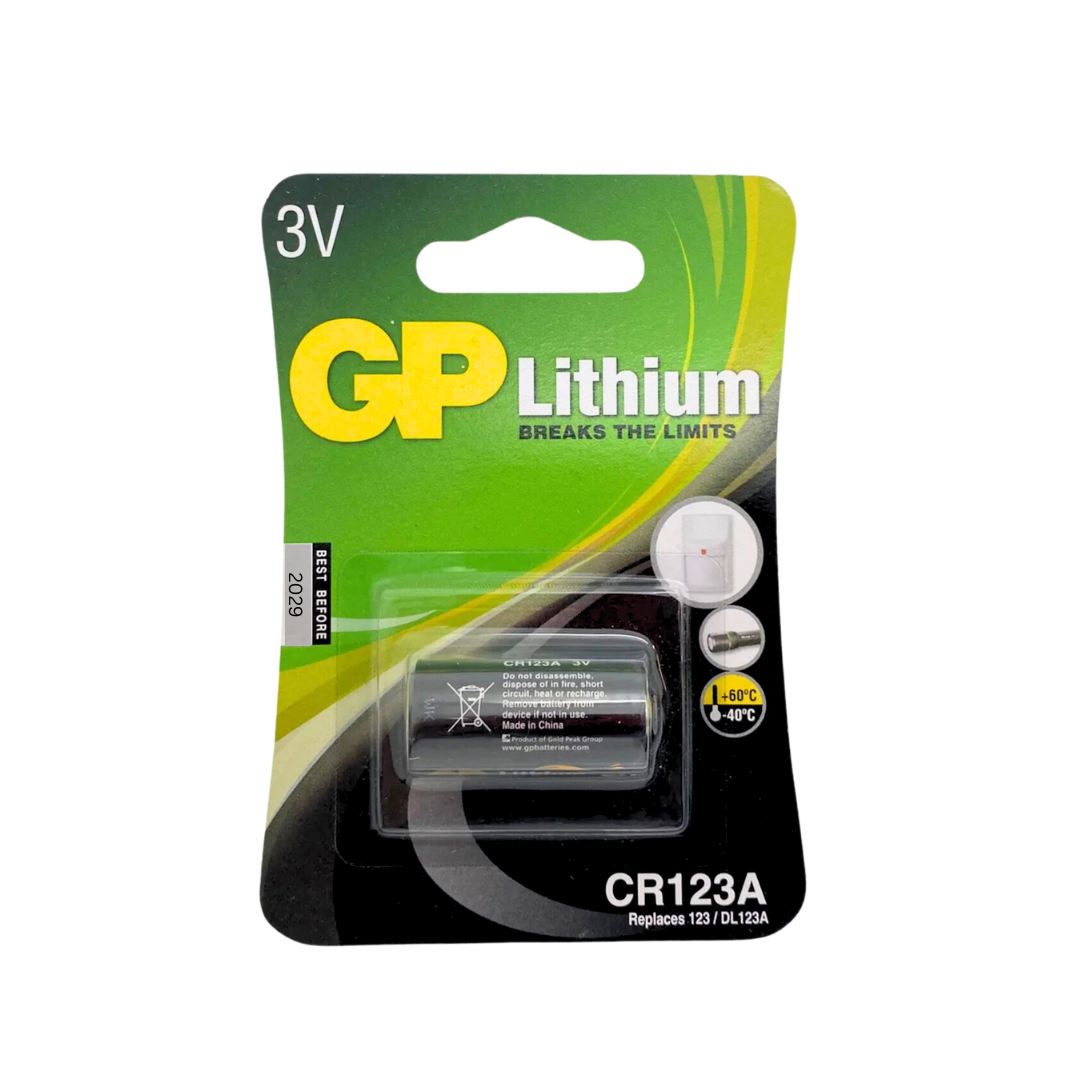 GP CR123A 3V 1400mAh Lithium Camera Battery 