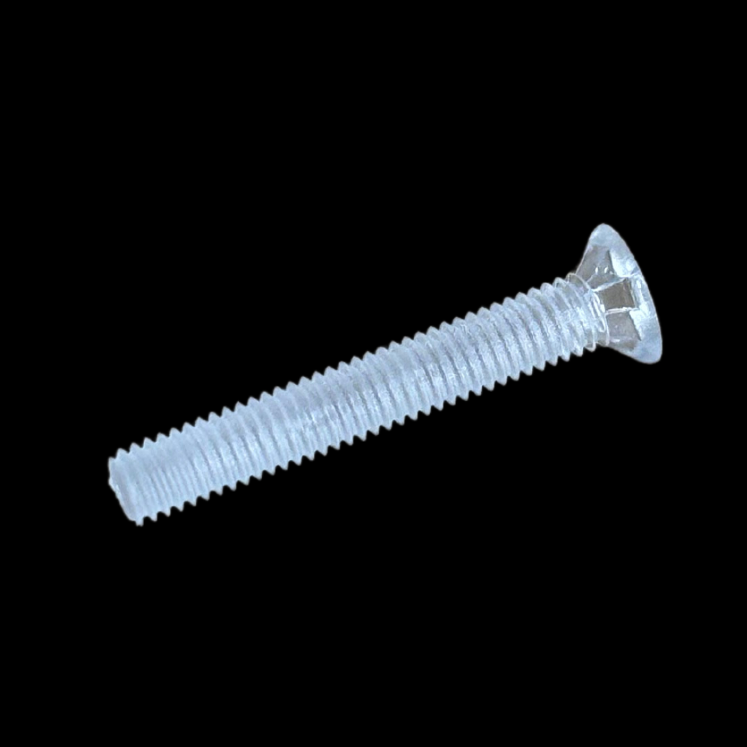 M3 20mm Clear Polycarbonate Machine Screw - Countersunk Phillips Head