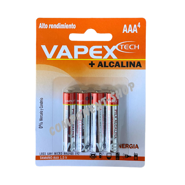 1.5V Alkaline AAA Batteries - Pack of 4