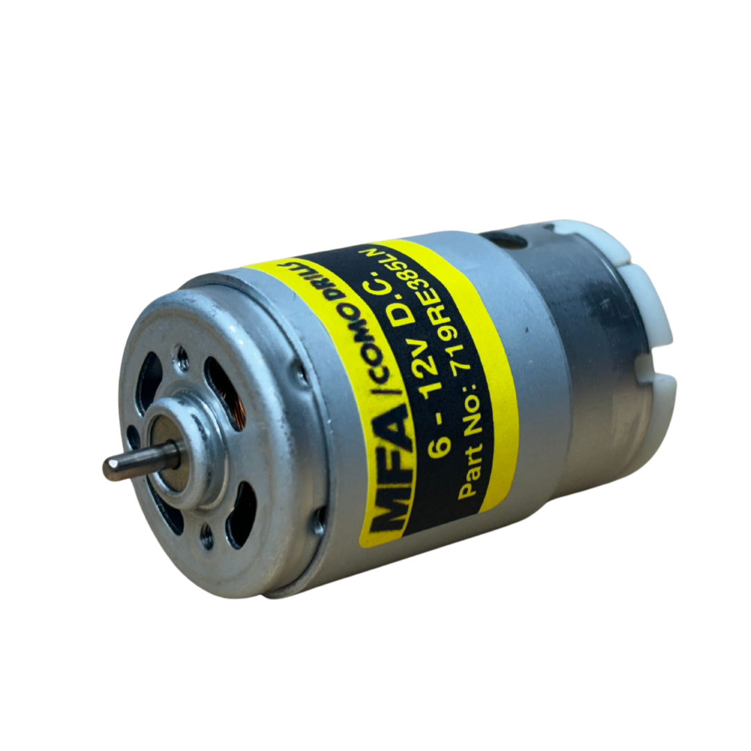 385LN DC Motor (6-12V) - Noise Attenuated -  Motor Only / Mounting Bracket -  MFA