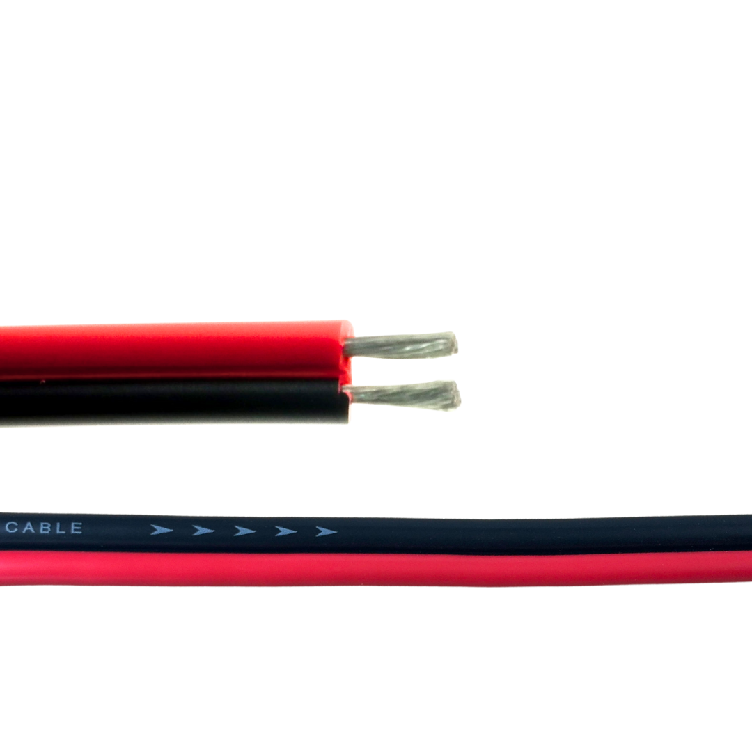 12AWG Twin Flat PVC Wire - Red/Black