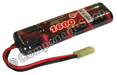 9.6V 1600mAh 2/3A NiMH Mini Battery Pack. (4x2)