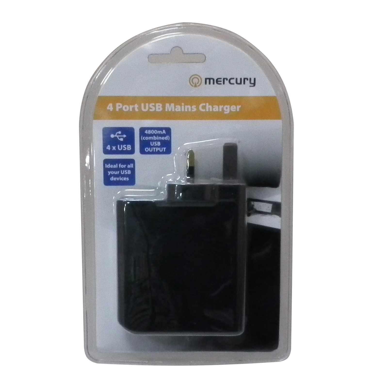 4 Port USB Mains Power Supply