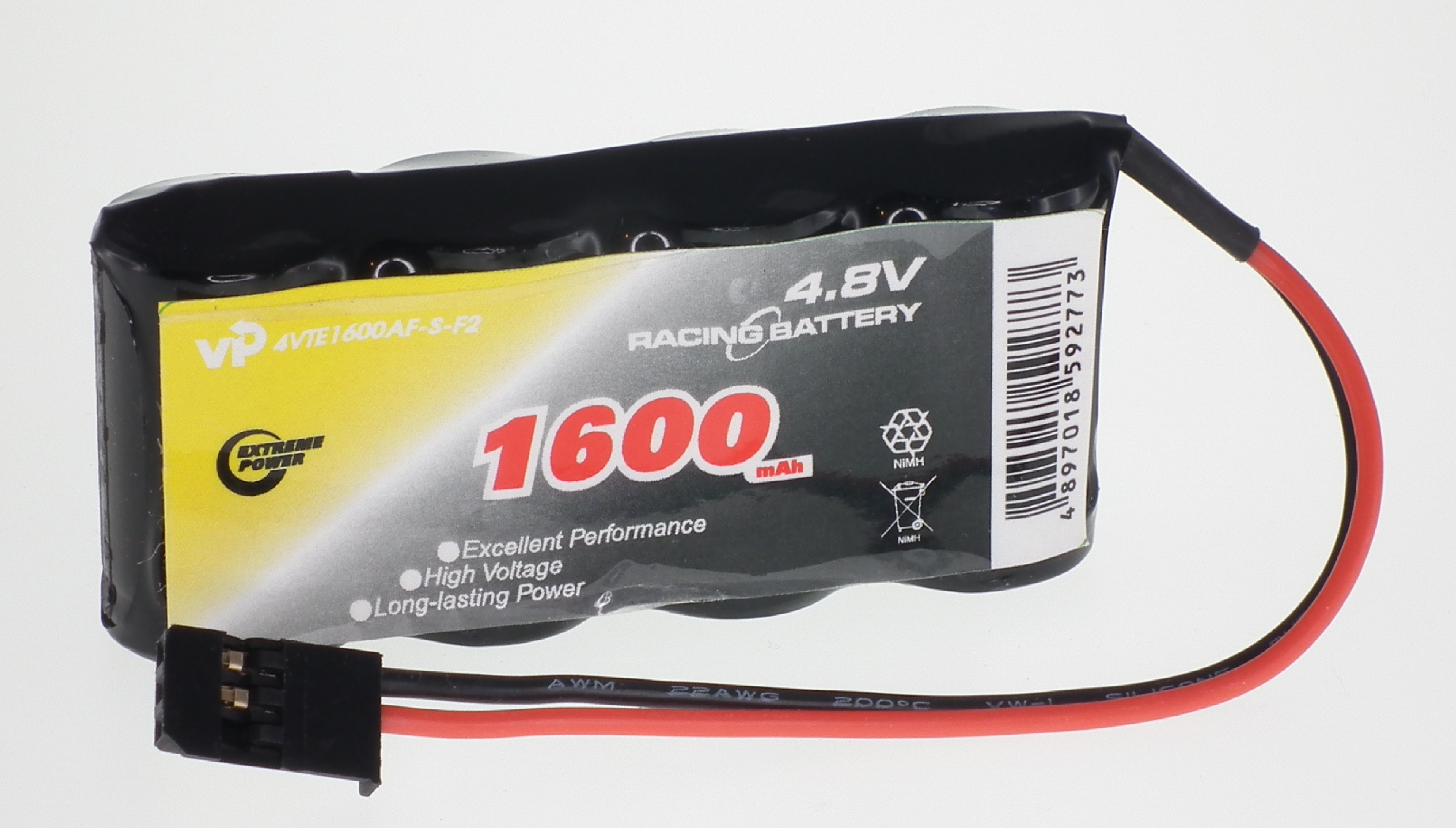 4.8V 2/3A 1600mAh flat battery pack