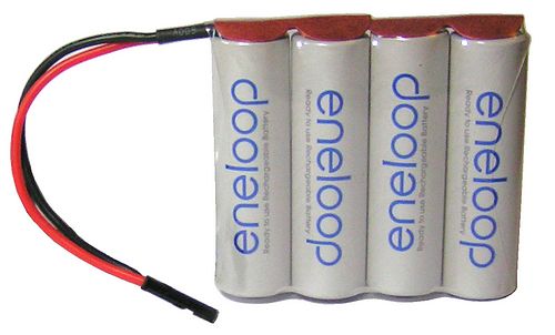 4.8V 800mAh AAA NiMH Eneloop Flat Battery Pack (BK-4MCCE)