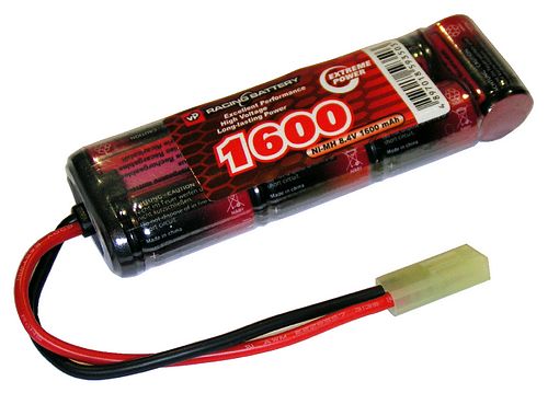 8.4V 1600mAh 2/3A NiMH Mini Battery Pack. (3x2 + 1)