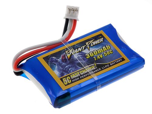 7.4V 360mAh lipo battery