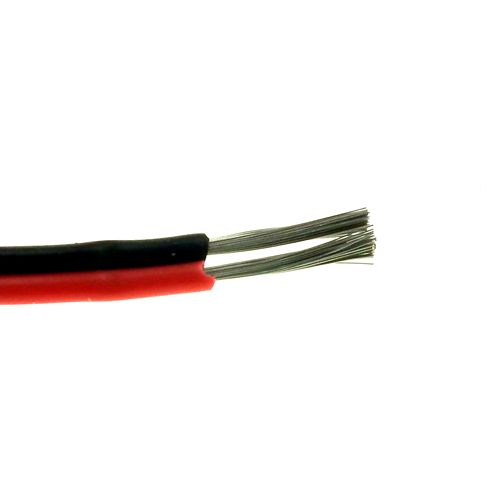 26awg Twin Flat Light Duty PVC Wire - Red/Black