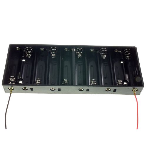 Battery holder for 10 AA batteries, side by side