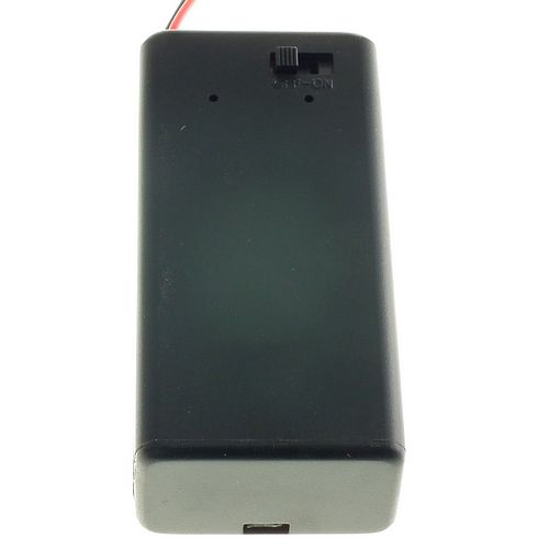 Battery holder for PP3 battery with cover and switch (wire connects) 