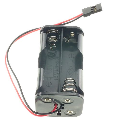 Battery holder for 4 AA batteries square (JR lead) 