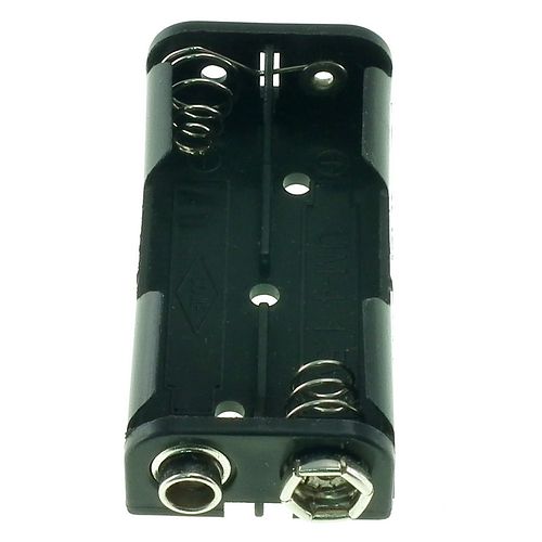 Battery holder for 2 AAA batteries side by side (pp3 clip)