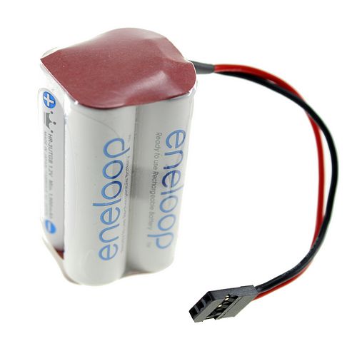 4.8V 2000mAh NiMH AA Eneloop [BK-3MCCE] square battery pack