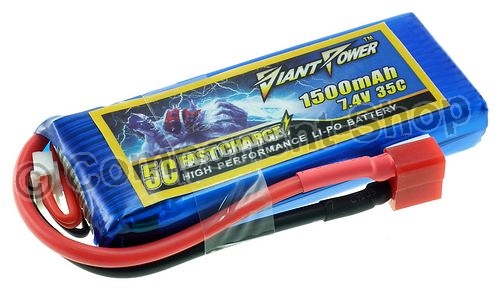 7.4V 1500mAh lipo battery