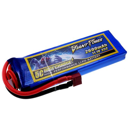 11.1V 2600mAh 35C continuous discharge lipo battery