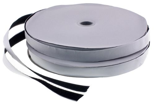 Single sided self-adhesive velcro (black) 20mm wide