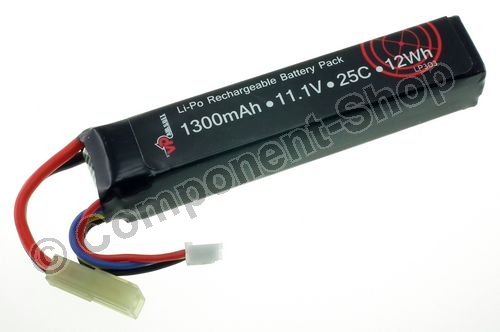 11.1V 1300mAh 25C+ lipo battery