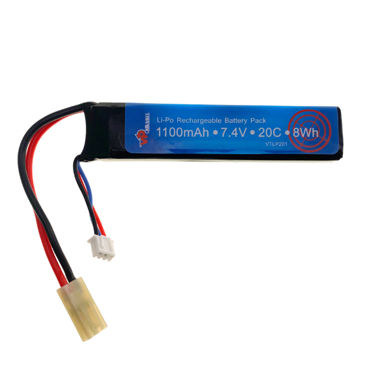 7.4V 1100mAh 20C/40C LiPO Airsoft Battery Vapex