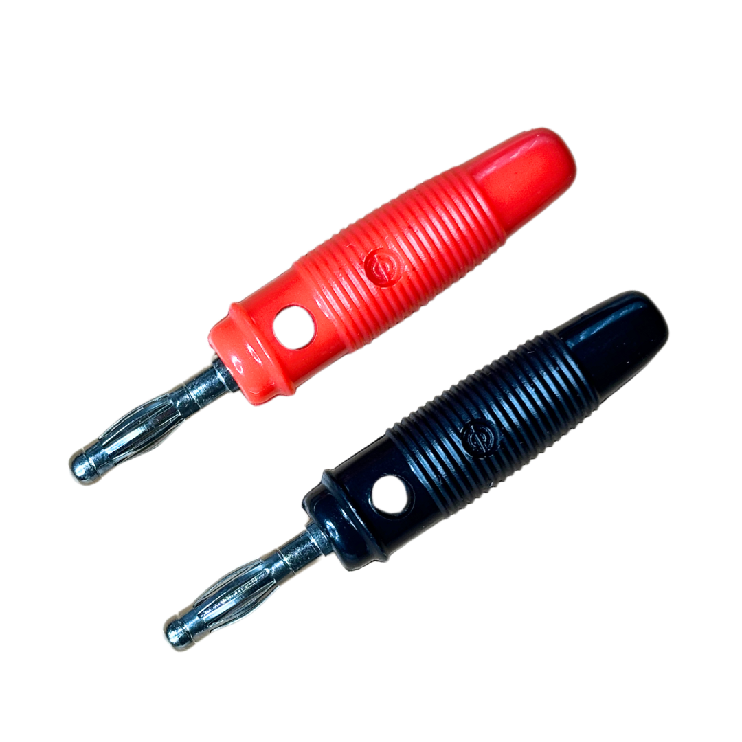 4mm 3A Bunch Pin Banana Plug Pair - Red and Black