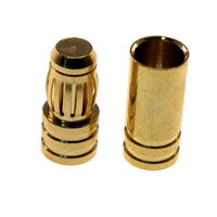 5 mm gold bullet connectors - pair