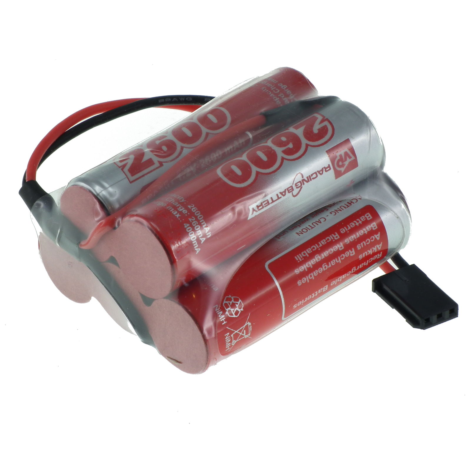 6V 2600mAh AA hump battery pack