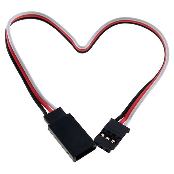 Futaba 100mm 26awg lightweight servo extension lead