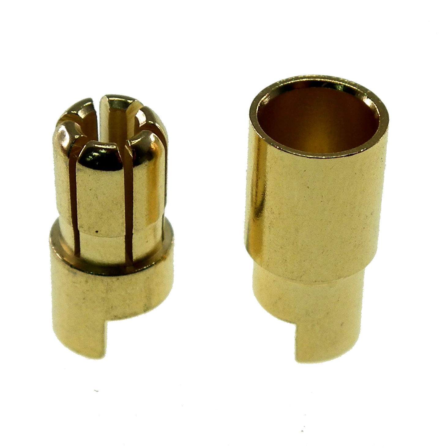 6mm gold bullet connectors - pair