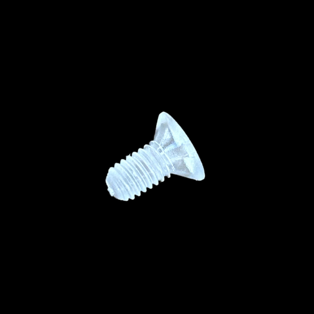 M3 6mm Clear Polycarbonate Machine Screw - Countersunk Phillips Head