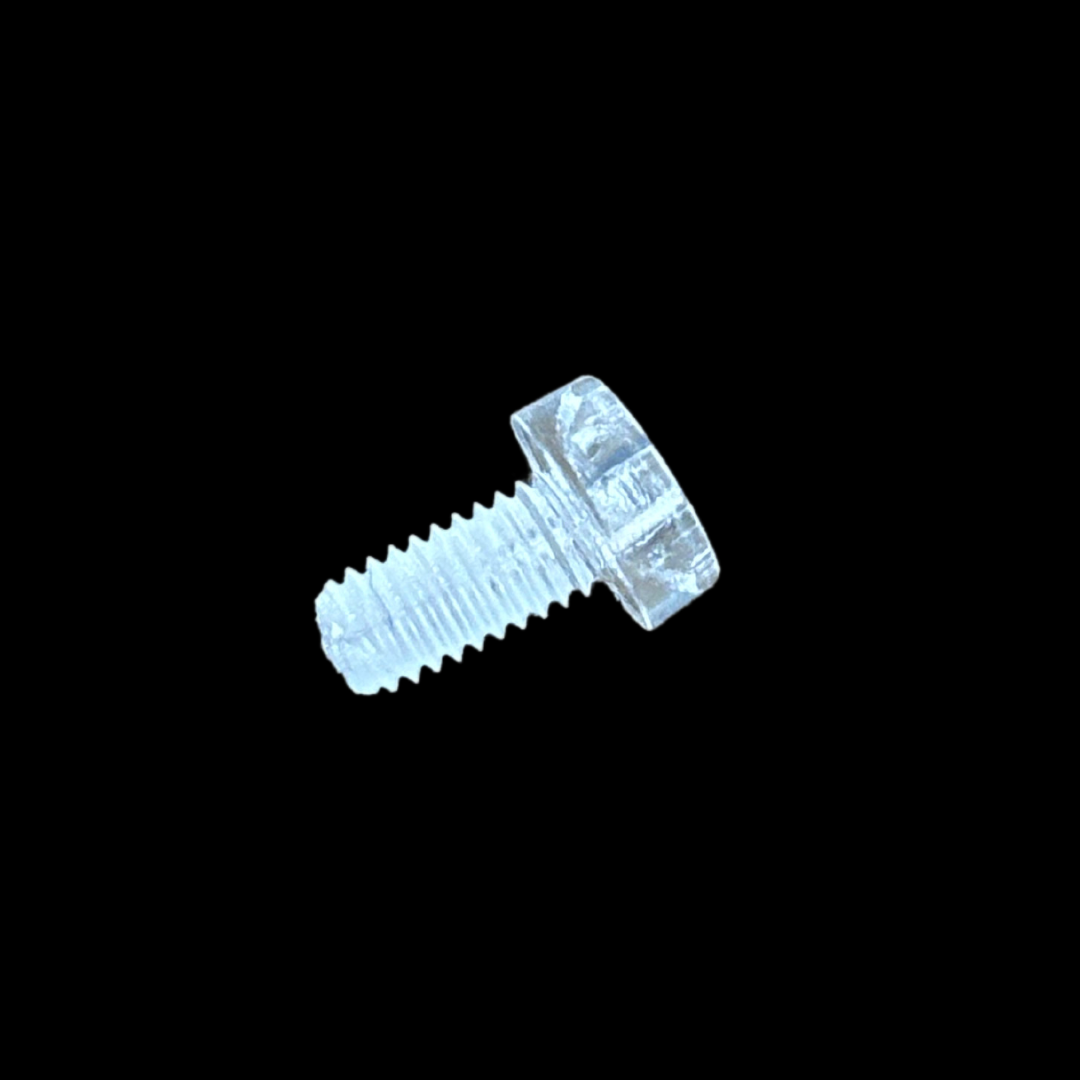 M3 6mm Clear Polycarbonate Machine Screw - Phillips Pan Head 
