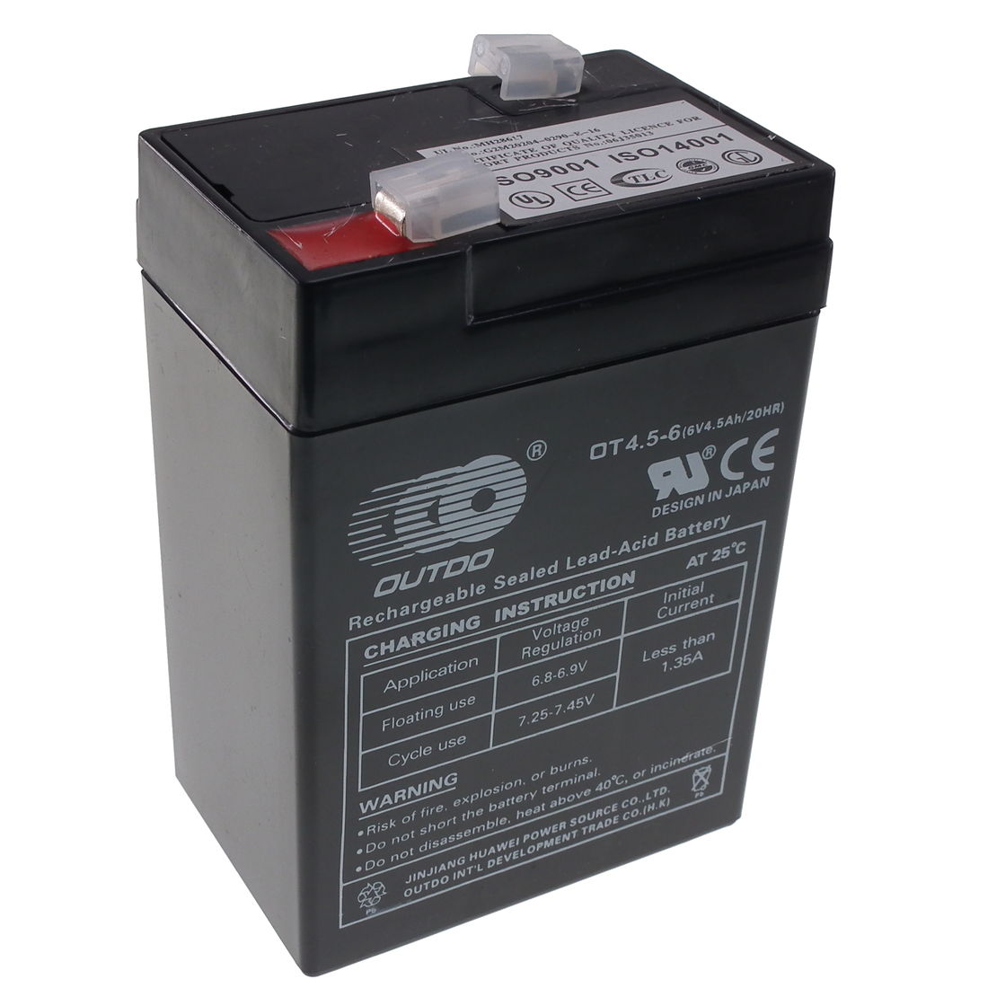 6V 4.5Ah Sealed lead-acid battery