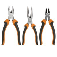 Heat-treated Steel Heads Soft Grip Plier Set (3PCS)