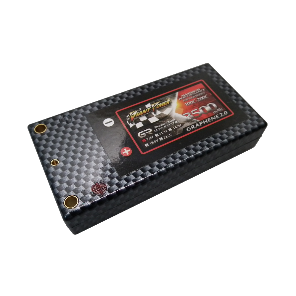 7.4V 3500mAh 100C/200C Hard Case LiPO RC Battery Giant Power Graphene 2.0