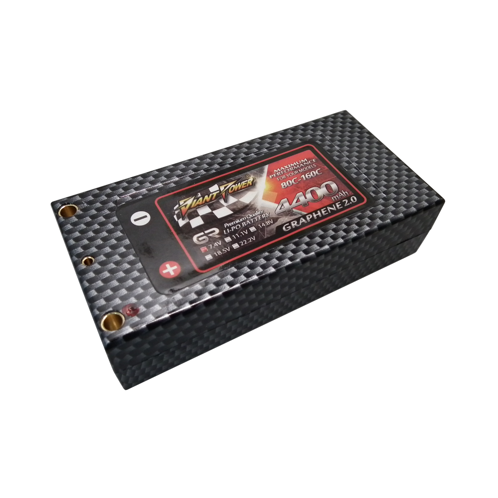 7.4V 4400mAh 80C/160C Hard Case LiPO RC Battery Giant Power Graphene 2.0