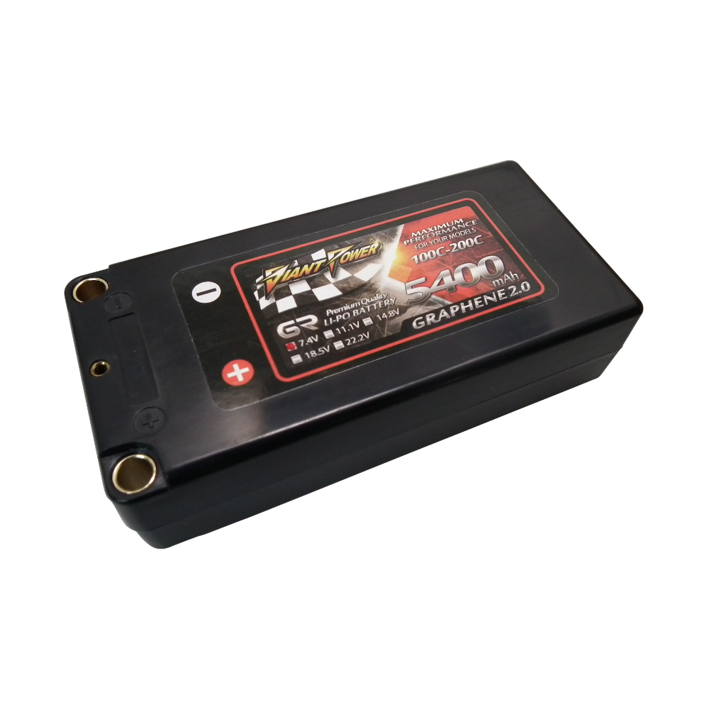 7.4V 5400mAh 100C/200C Hard Case LiPO RC Battery Giant Power Graphene 2.0