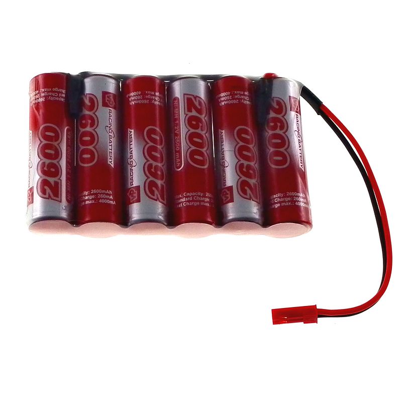 7.2V 2600mAh AA flat 6x1 battery