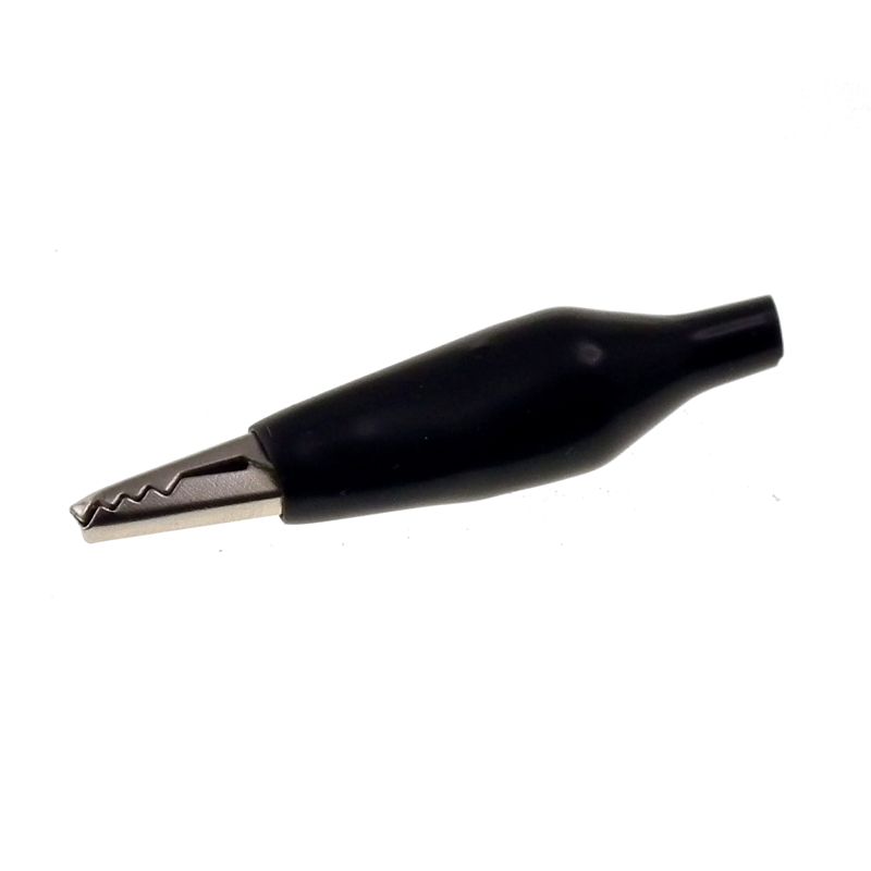 25mm Miniature Crocodile Clips - BLACK