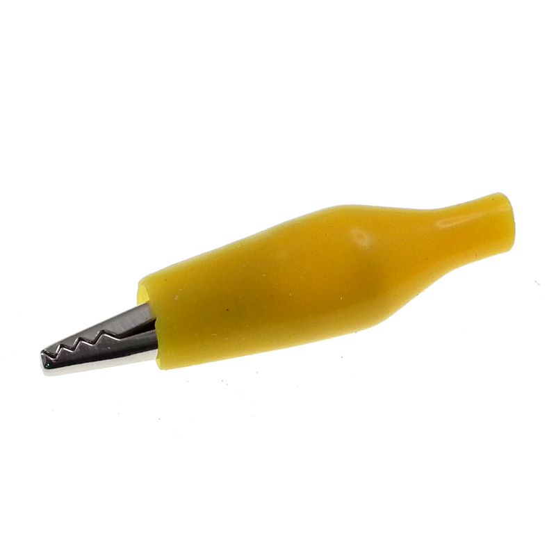 25mm Miniature Crocodile Clips - YELLOW