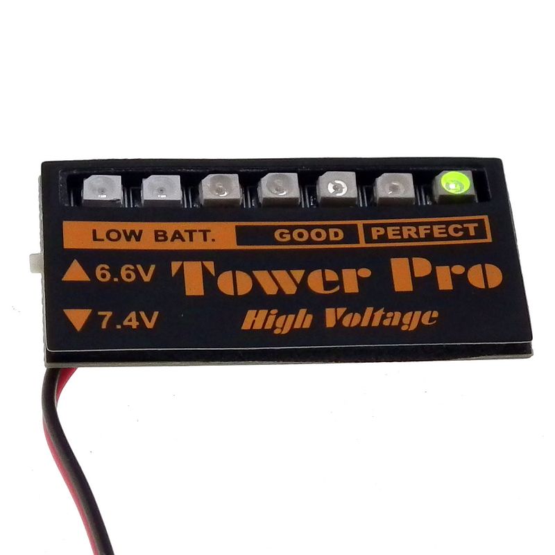 LED Battery status indicator for 6.6 - 7.4V liPO LiFePO4 batteries