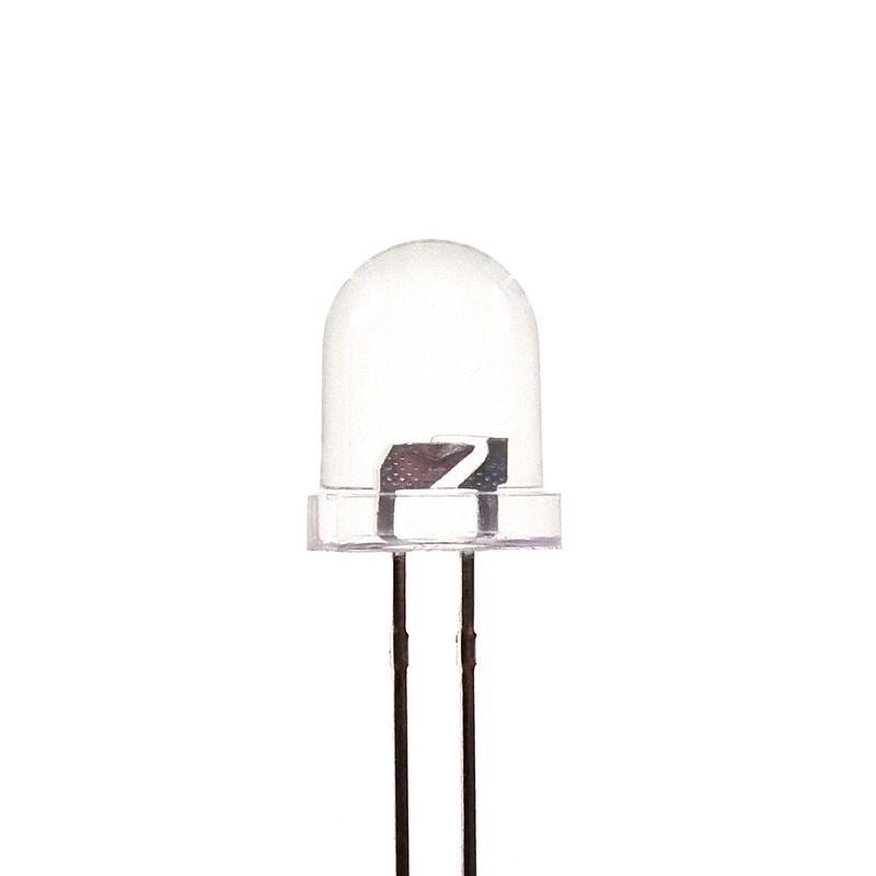8mm Red Ultra Bright LED - water clear lens