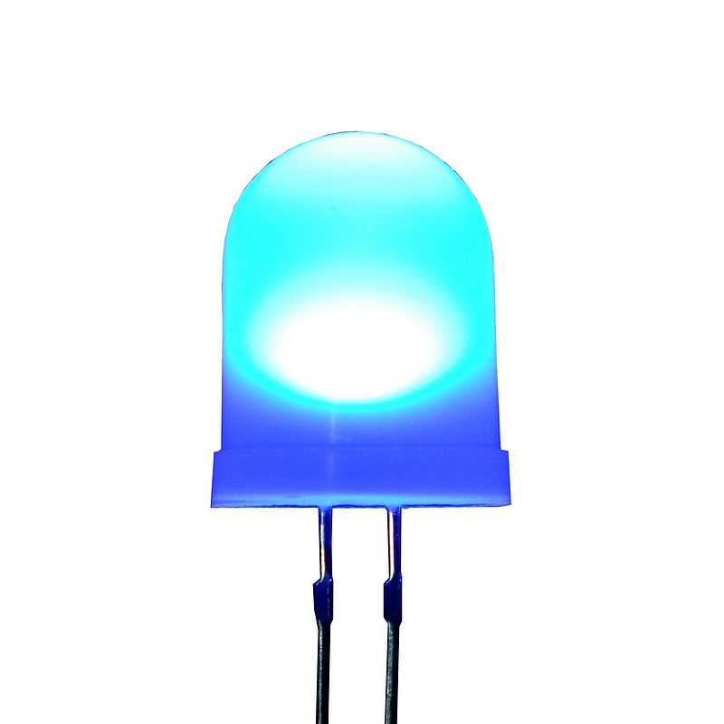 10mm Blue LED Diffused lens