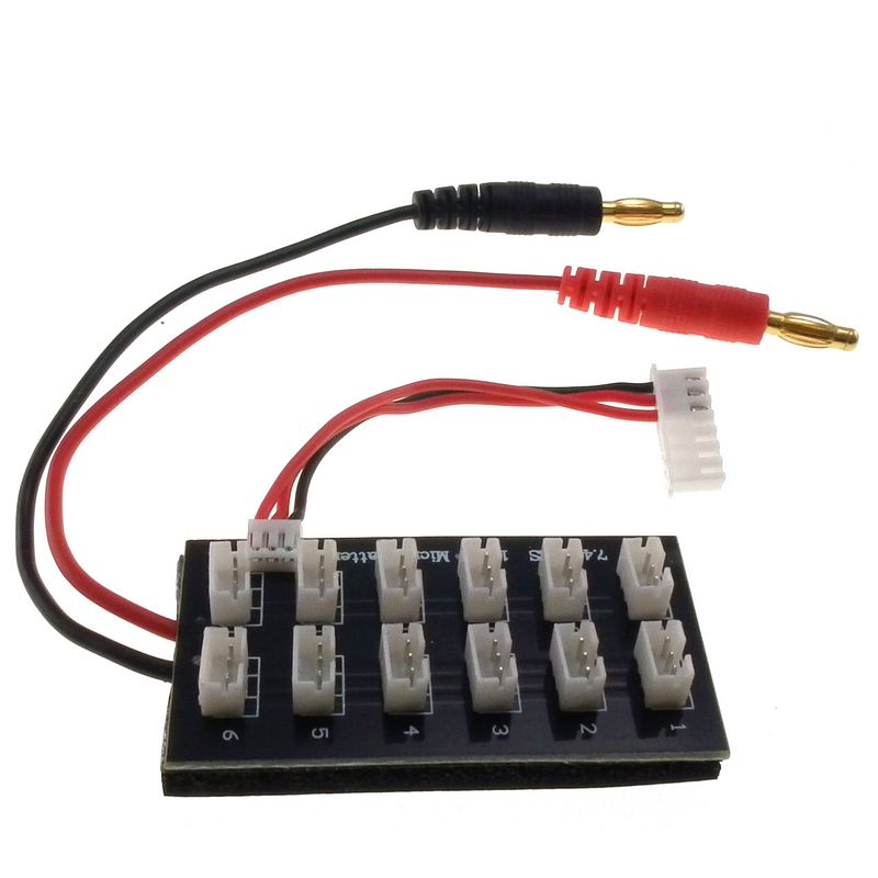 Parallel adapter for 1-12 1s LiPO batteries JST-PH type